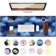 thumbnail image 2 of Star Night Sky Gaming Mouse Pad - 31.5x11.8 Inch Large Desk Mat, Extended Non-Slip Rubber Base, Keyboard Mat, Perfect for Desk, Home Office, Stargazers, 2 of 6