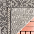 thumbnail image 5 of SAFAVIEH Courtyard Lillie Geometric Indoor/Outdoor Area Rug, Dark Grey/Light Grey, 5'3" x 7'7", 5 of 9