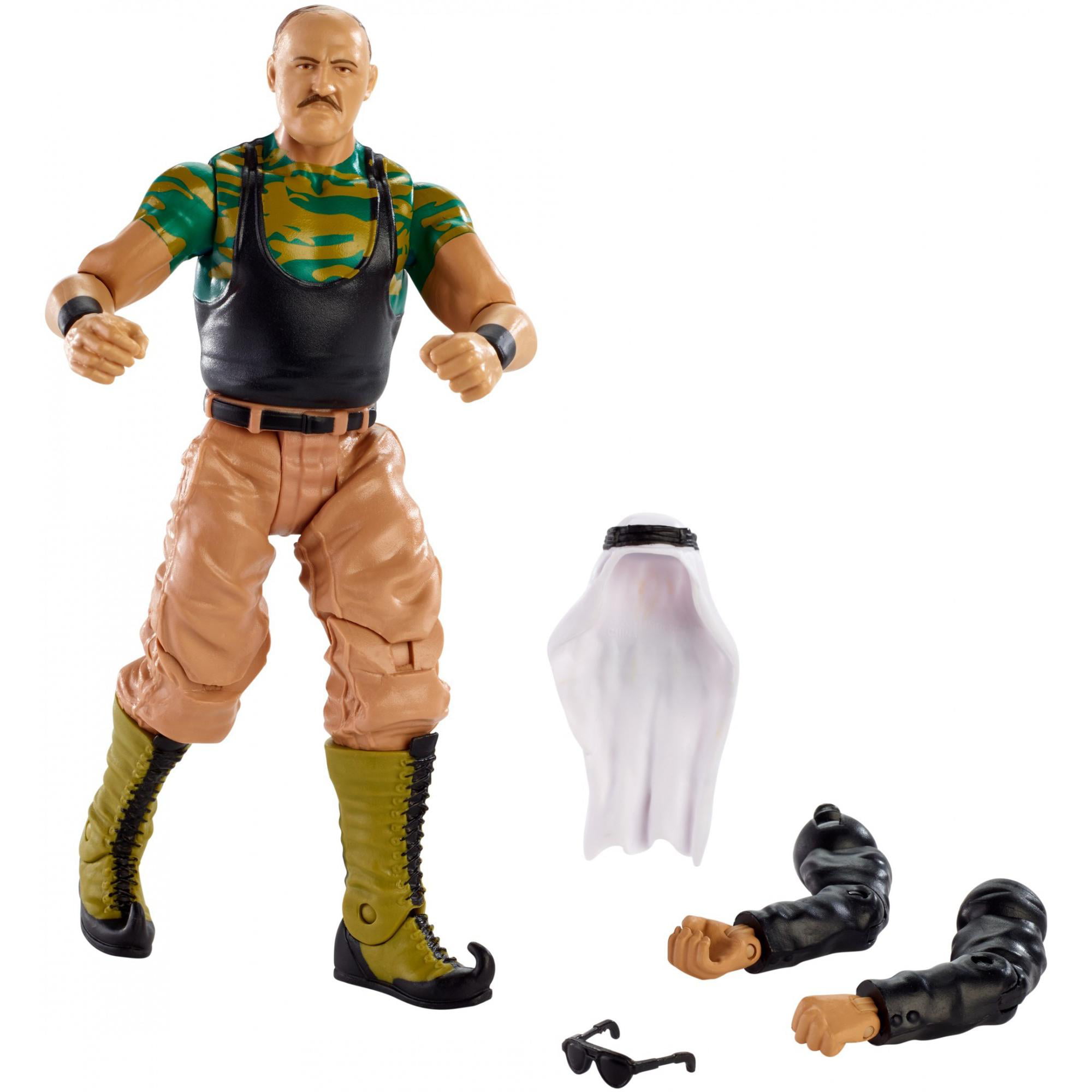 WWE Sgt Slaughter Flashback série Walmart Exclusive Action Figure Loose 