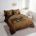 thumbnail image 3 of Feelyou Rustic Bear Print Bedding Comforter Set 7 Pieces, Hunting Wildlife Full Bedding Set, Western Farmhouse Theme Reversible Fitted Sheet Flat Sheet, Luxury Bedroom Decor, 3 of 8