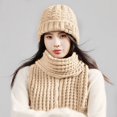 thumbnail image 3 of CSChome Hat Scarf Set Winter Hat Scarf Set - Unisex Solid Color Thickened Warm Comfortable Long Scarf Beanie, 3 of 7