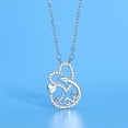 thumbnail image 6 of Miyuadkai Necklaces Love Heart Necklace Silver With Diamond Adjustable Love Heart Pendant Necklaces Jewelry For Women Wife Mom Daughter Jewelry Gift Jewelry Silver One Size, 6 of 7