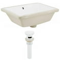 thumbnail image 1 of 18.25-in. W Rectangle Bathroom Undermount Sink Set In White - White Hardware - Overflow Drain Incl. AI-24790, 1 of 8