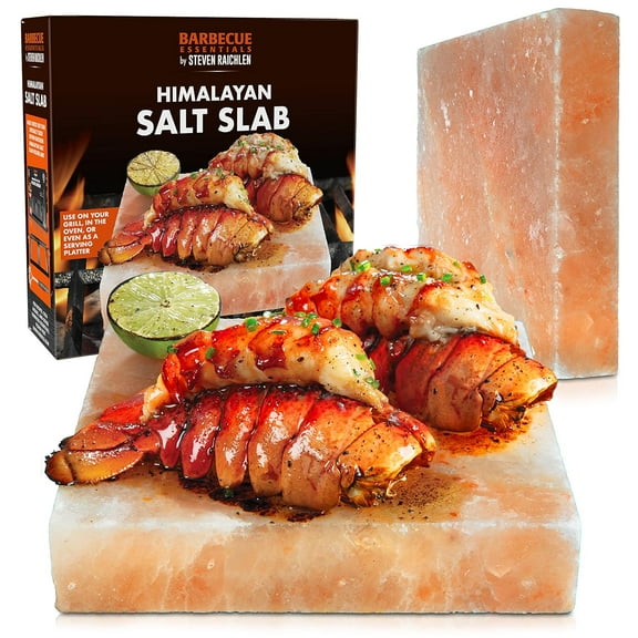 Camerons Steven Raichlen Himalayan Salt Block for Grilling (8"x8"x1.5") Barbecue Grill Slab Naturally Adds Salty Flavor to Cooking -Maintain Even Temperature Hot or Cold for Delicious Everyday Meals