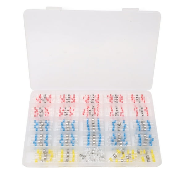 Solder Wire Terminal, Heat Shrink Butt Connector Various Types Wide Application Waterproof Great Insulation 270Pcs for Car
