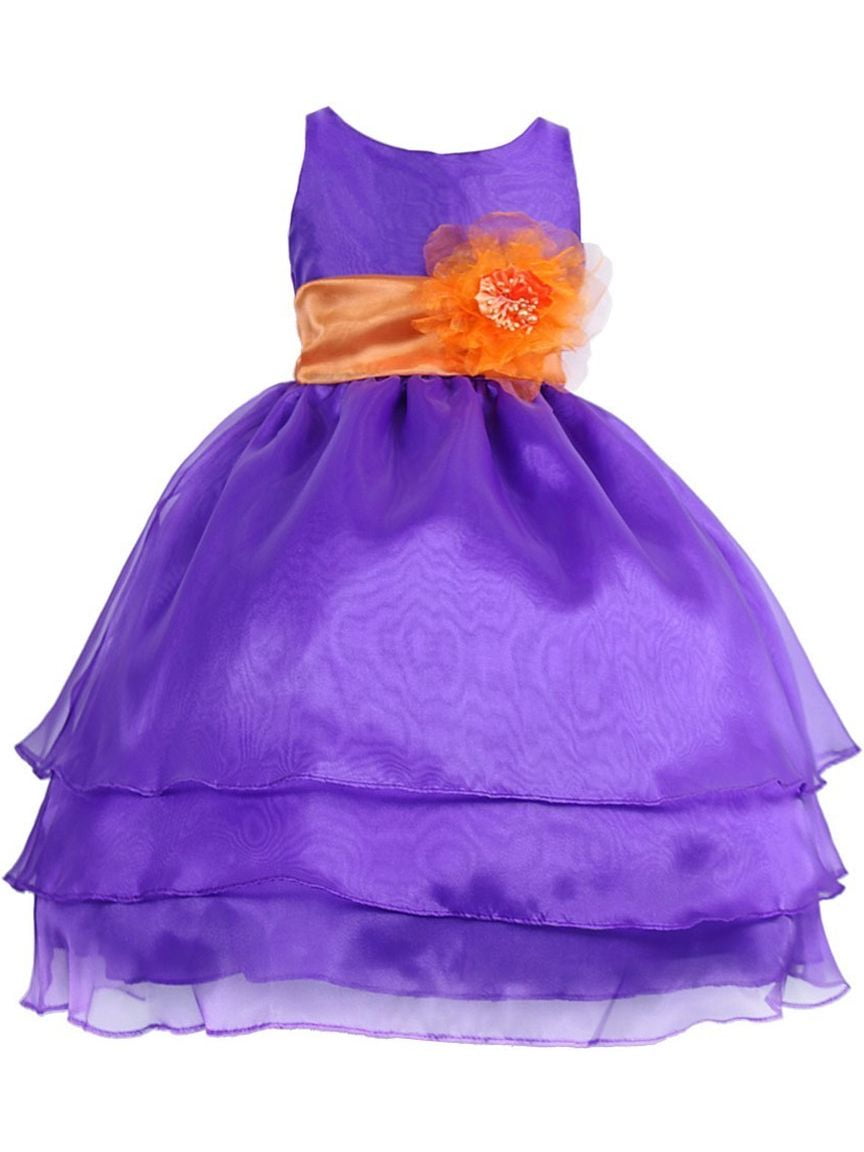 purple and orange bridesmaid dresses