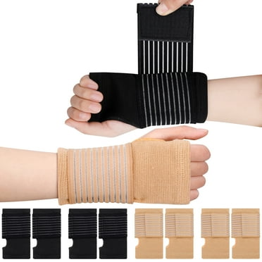 Abaima 4 Pairs Wrist Brace for Carpal Tunnel, Wrist Support with Adjustable Elastic Strap for Left and Right Hand, Hand Wraps for Carpal Tunnel, Arthritis, Tendonitis Pain Relief