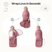 Momcozy Swaddles for Newborns, Quiet Fastner Suitable for Infant 0-3 Months, New-Parent-Friendly Swaddle Sack, Reduce Startle Reflex, Newborn Boys Girls Registry Essentials, 2-Pack, Bloom