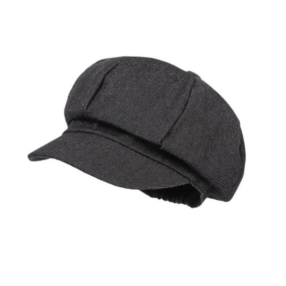 yotijay Women Newsboy Cap Casual Fashion Comfortable Denim for ing Hiking Black