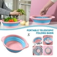 thumbnail image 1 of Oleegame 1PC Produce Storage Multifunctional Portable Telescopic Folding Silicone Plastic Basin Washbasin Pink, 1 of 2
