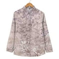 thumbnail image 7 of Chuancc Dressy Floral Printed Tops Casual Loose Fit Blouses Fall Shirts For Women 2025 Button Down Shirts For Women Womens Long Sleeve Tops Dressy Casual Long Sleeve Business Top Khaki XL, 7 of 7