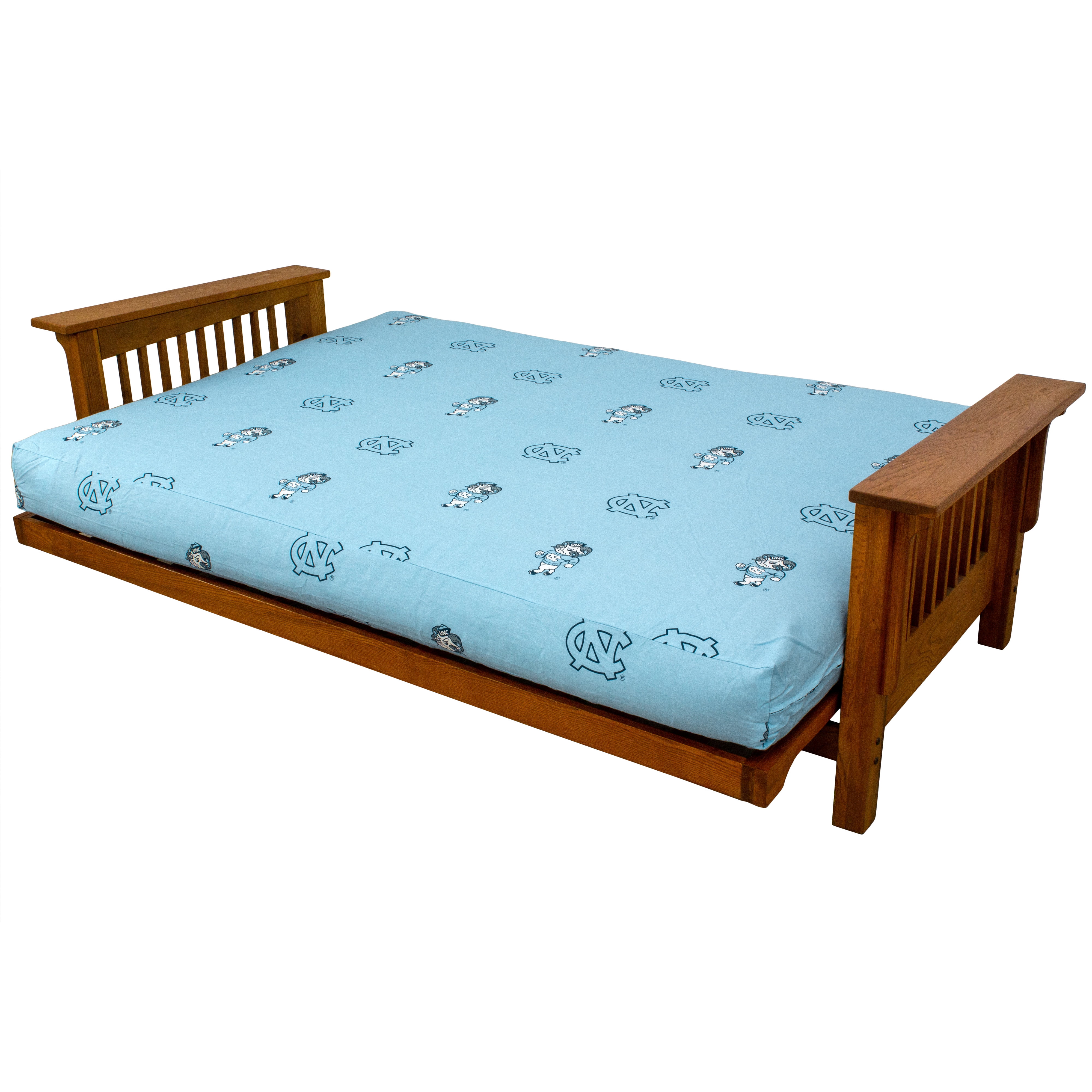 North Carolina Tar Heels Futon Cover - Full size fits 6 and 8 inch mats