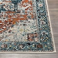 thumbnail image 5 of Mark&Day Washable Rugs, 5x7 West Baden Traditional Burnt Orange Area Rug, Orange Blue Beige Carpet for Living Room, Bedroom or Kitchen (5'3" x 7', Machine Washable), 5 of 7