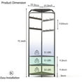thumbnail image 3 of Corner Coat Rack with Storage Bench with 12 Double Hooks, 4-Tier Shoe Rack & Top Shelf  for Living Room, Bedroom, Bathroom, 3 of 10