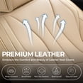 thumbnail image 3 of FLORICH Leather Car Seat Covers, Waterproof Front Seat Covers for Cars, Automotive Seat Protector Fit for Most Car SUV Truck, Beige, 3 of 8