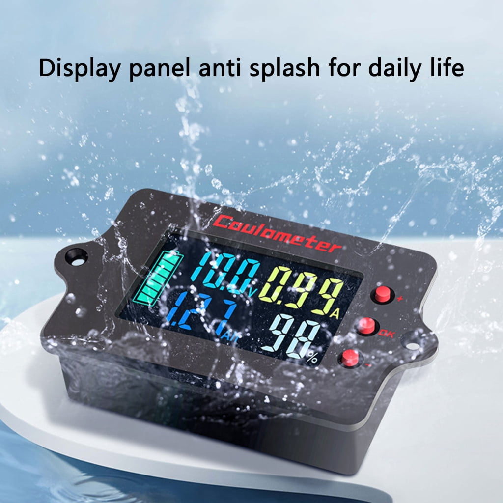 Yokua Digital Voltmeter Ammeter Battery Capacity Tester Indicator Coulometer
