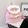 thumbnail image 1 of Cute Sanrio Cartoon Plush Clamshell Autumn Backpack Hello Kitty Melody Kuromi Backpack Large Capacity Schoolbag Children Gift, 1 of 6