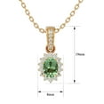 thumbnail image 5 of SuperJeweler 1 Carat Oval Shape Green Amethyst and Diamond Necklace in 14 Karat Yellow Gold, 18 inches for Women, 5 of 6