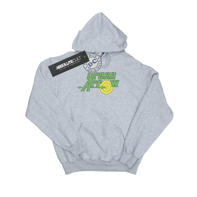 DC Comics Hoodie Logo Flèche Verte Craquelée pour Hommes