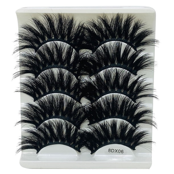 Pestañas naturales, pestañas postizas, pestañas cortas, pestañas postizas de visón tenues, 5 pares de pestañas postizas naturales, maquillaje natural, cejas postizas negras gruesas.