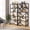 Rustic Brown and Black, variant on Finmind 71-inch Industrial Bookshelf, 6 Shelf Etagere Bookcase, FreeStanding Open Display Book Shelves for Bedroom, Living Room, Rustic Brown & Black