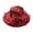 Wine, variant on Sun Hat Floral Design Sparkling Buckle Curved Brim UPF 50+ Wide Brim Beach Hat For Travel Wedding Garden Party Hats for Natural Hair Women