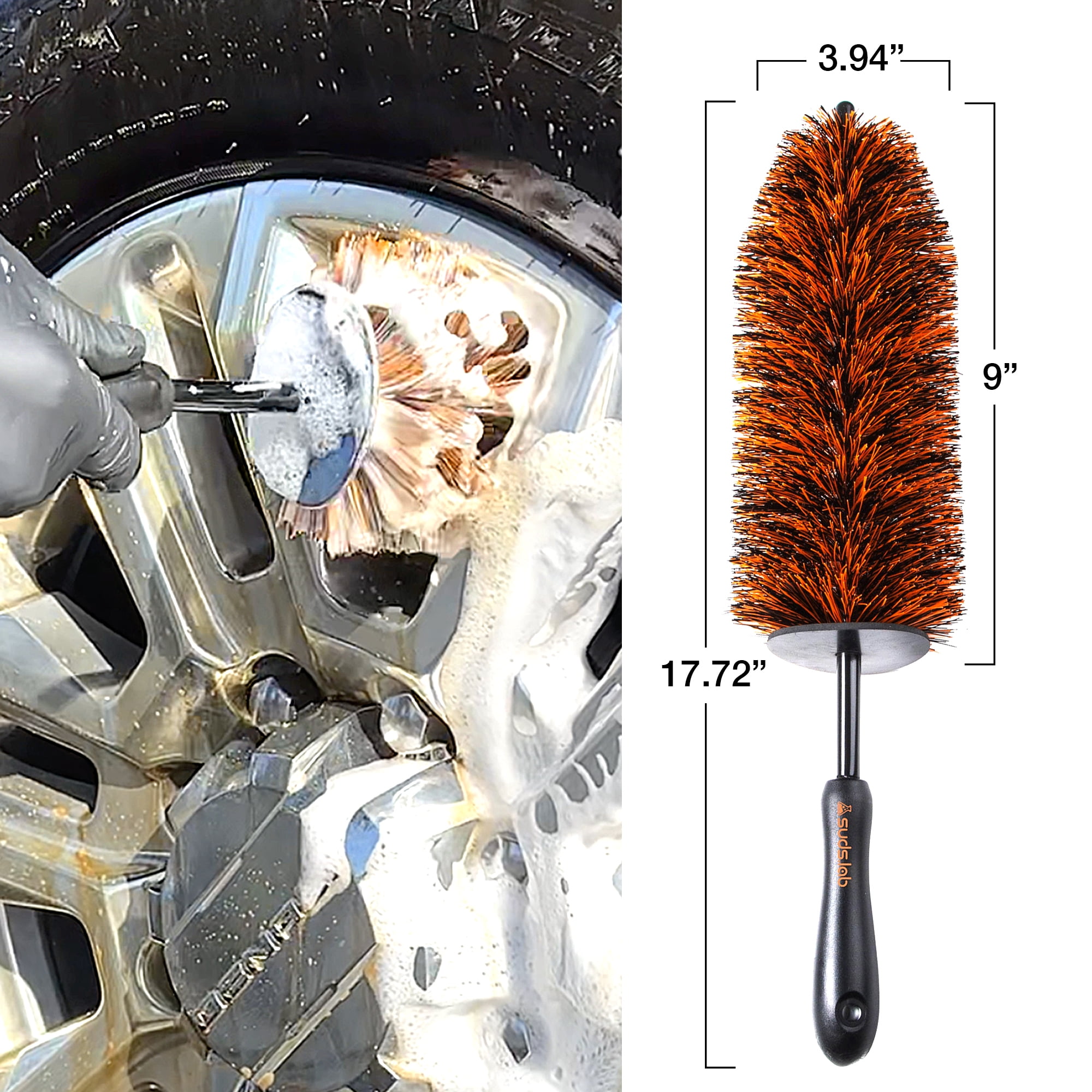 Suds Lab Multipurpose Rim and Wheel Brush - Scratch-Free Cleaning Brush, 1 Total Count