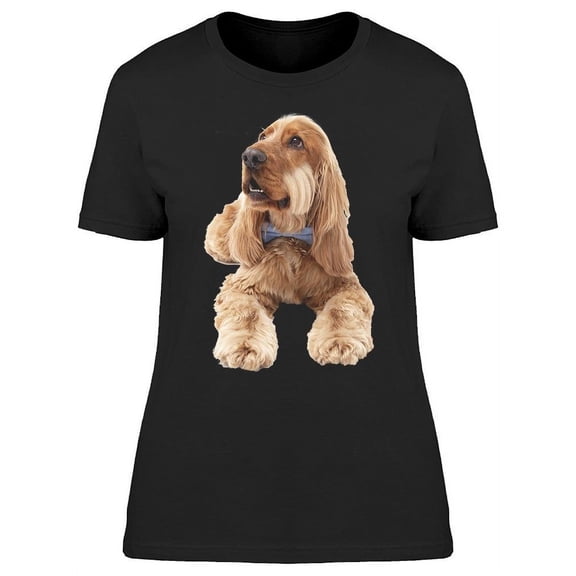 Spaniel Dog Looking Up T-Shirt Women -Image by Shutterstock, Female 3X-Large