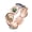 PURPLE, variant on LUREME Rose Flower Bracelet for Women - Colorful Gold Enamel Stretch Bracelet, Adjustable Elastic Metal Bangle, Boho Chic Jewelry (bl003604-3)