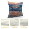 thumbnail image 4 of Orinice Sunset Waves Graphic Decorative Pillow Cover for Home Couch Living Room Bed Sofa 12x12in, 4 of 5