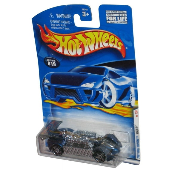 Hot Wheels 2001 First Editions Krazy 8s (2001) Silver & Blue Die-Cast Toy Car #019