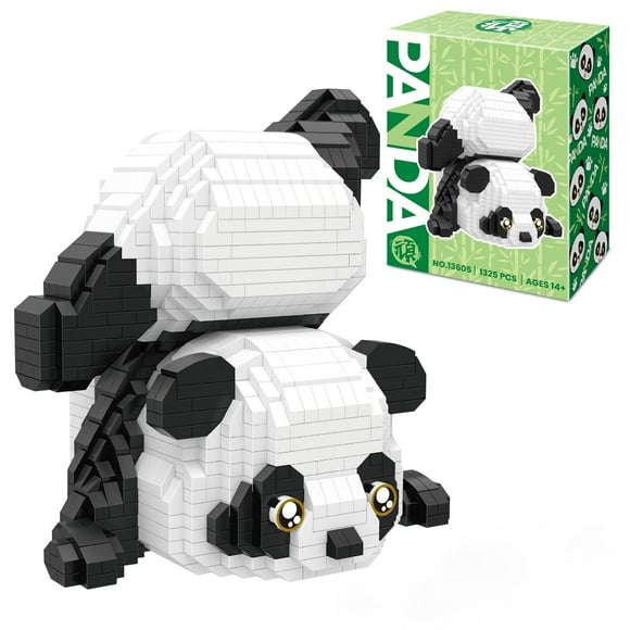 Finger Rock Creator Panda Mini Building Set, 1325Pcs Cute Animals Micro Bricks Building Kit, Party Favors for Kids Adults Boys Girls 12+