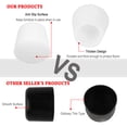 thumbnail image 3 of Rubber Leg Cap End Tip Table Pole Feet Covers Floor Protector 18mm 5/7" Inner Dia 24pcs, White, 3 of 7