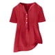 thumbnail image 4 of Camiseta sin mangas para mujer,Blusa de manga corta con cuello en V para mujer, camisa informal holgada con botones, mezcla de algodón y lino, ligera y cómoda para el verano, sopatenor, 4 of 8