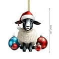 thumbnail image 3 of Adornos Navideños Para Colgar De Acrílico Plano Con Patrón De Ovejas Bonitas Para Decorar El Árbol De Navidad. Suministros Decorativos Festivos Para El Hogar Y El Coche., 3 of 5