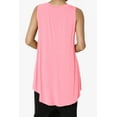 thumbnail image 2 of Women's PLUS Essentials Luxe Jersey Tunic V-Neck Relaxed Fit Sleeveless Top, 2 of 7