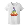 thumbnail image 2 of Yoga Lady Rainbow Chakra Symbols T-Shirt Women -Image by Shutterstock, Female Medium, 2 of 4