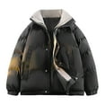 thumbnail image 1 of Veste Chaude à Col Montant Résistante à l'Eau pour Hommes pour Sports Extérieurs et Randonnée, Manches Longues avec Fermeture Éclair, Remplissage en Polyester pour Chaleur et Confort, 1 of 8
