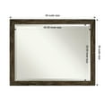 thumbnail image 4 of Fencepost Brown Narrow Beveled Wood Bathroom Wall Mirror, 4 of 10