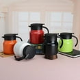 thumbnail image 4 of Smart LED Thermos 316 Stainless Steel Insulation Braising Teapot Large Capacity Hot Water Bottle Separating Coffee Vacuum Flask (Orange,1000ml), 4 of 7