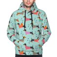 thumbnail image 2 of Bingfone Christmas Dachshund Men's Drawstring Hoodie Long Sleeve Pocket Sweatshirts-Medium, 2 of 6