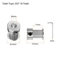thumbnail image 2 of Uxcell 5pcs 2GT Timing Pulley 16T 5mm Bore 13mm Dia. Aluminum Timing Belt Pulley with Spanner for 10mm Width Belt, 2 of 6
