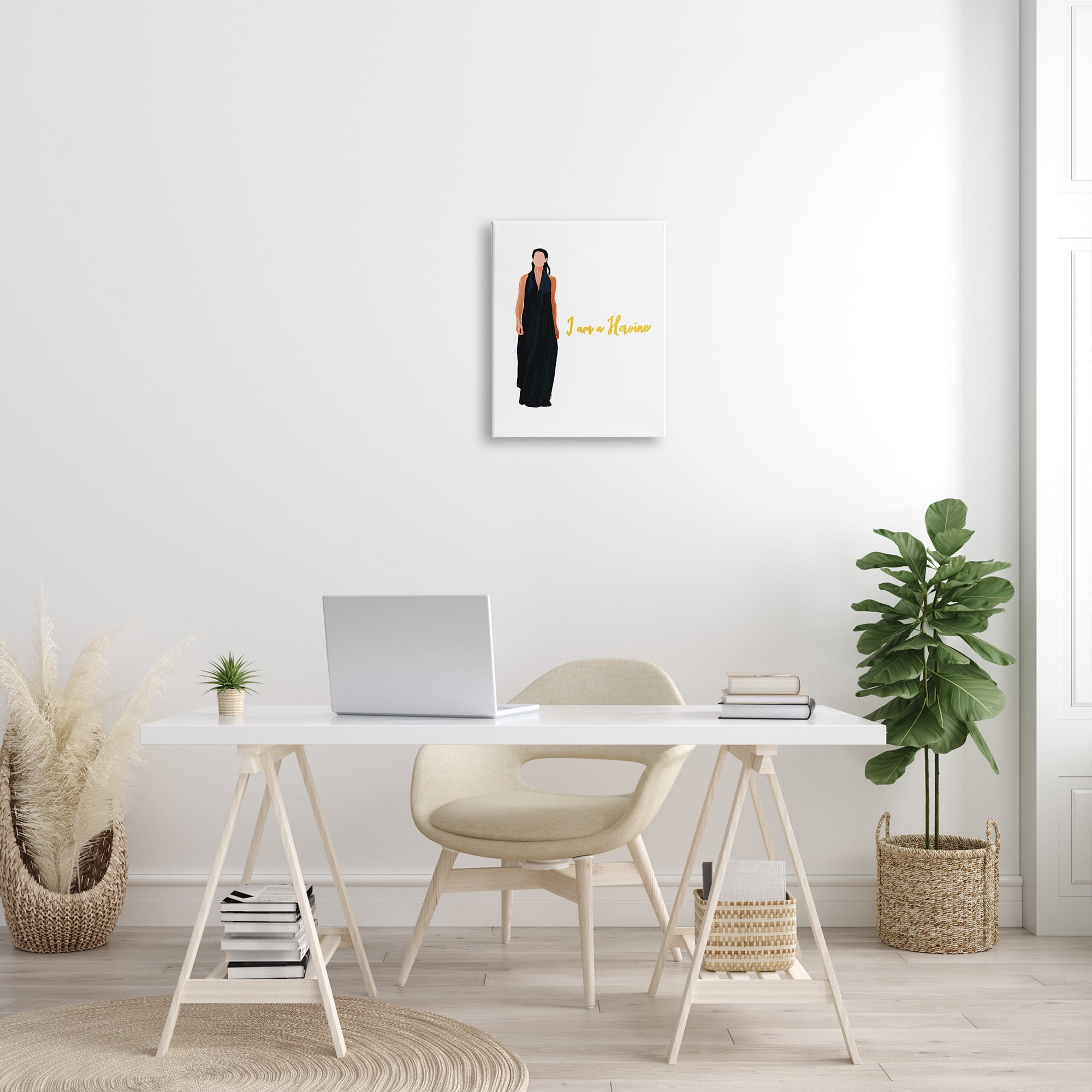 Stupell Industries Motivational Heroine Girl Power Phrase Female Fashion Graphic Art Gallery Wrapped Canvas Print Wall Art, Design by Amelia Noyes