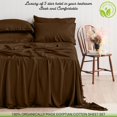 thumbnail image 2 of Shrinita 800 Thread Count Organic Cotton Bedsheet 6 PC Short Queen Chocolate 12" Deep Pockets, 2 of 7
