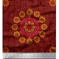 thumbnail image 1 of Soimoi Cotton Jersey Fabric Damask & Mandala Decorative Print Fabric by The Yard 58 Inch Wide, 1 of 1