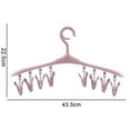 thumbnail image 1 of Hi,Fancy Plastic Clothes Hanger Coat Hanger Laundry Storage Drying Hanger with 8 Clips, 1 of 9
