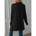 thumbnail image 5 of Gustave Open Front Draped Cardigan for Women Casual Long Sleeve Duster Cardigans Lightweight Solid Sweater Outwear "Black, 2XL", 5 of 6