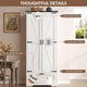 thumbnail image 5 of Kitchen Pantry Storage Cabinet with Barn Doors, Drawer and Adjustable Shelves, 4-Tier Tall Rustic Wood Cupboard Locker for Kitchen, Dining Room, Living Room, Bathroom, (Rustic Grey), 5 of 9