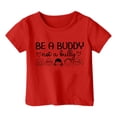 thumbnail image 4 of PMVFHDE Hauts Tendance pour Filles Manches Courtes T-Shirts Graphiques Mignons Mode Décontractée Respirante Imprimée Rouge, 10-11 Ans, 4 of 4