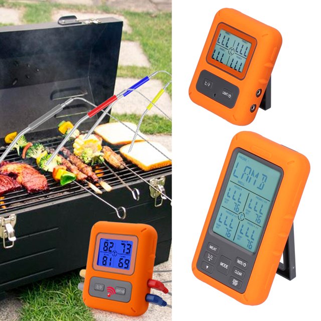 Medidor de temperatura termómetro de alarma de exceso de límite de transmisión inalámbrica impermeable con sonda para cocina para el hogar para restaurante